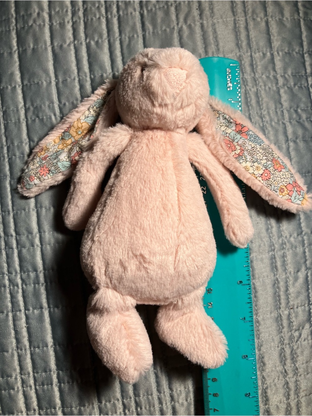 Jellycat Blossom Tulip Heart Bunny Plush Pink Floral Ears Feet - Picture 7 of 8